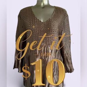 💲🔟Add-On 💎Vintage Loren D. Satin Blouse